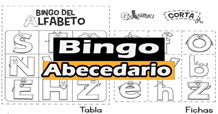 Bingo de Abecedario para Imprimir Gratis 1