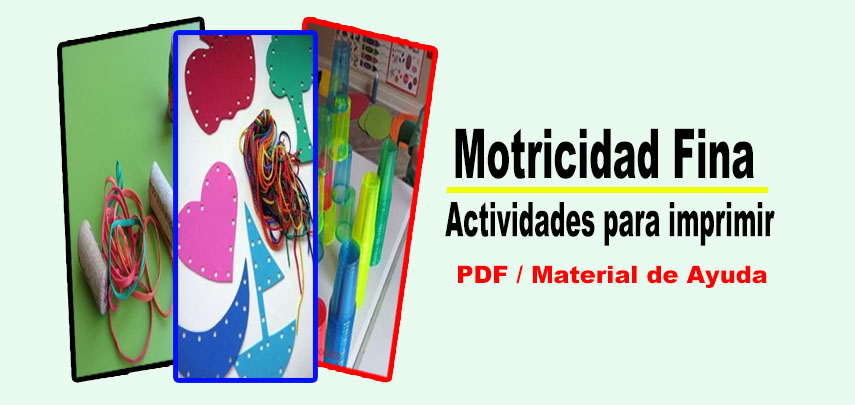Motricidad Fina: Actividades para imprimir 1