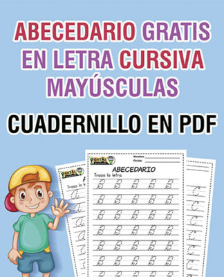 Abecedario en Mayúscula Cursiva