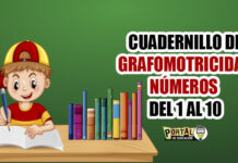 Cuadernillo de Grafomotricidad Números del 1 al 10