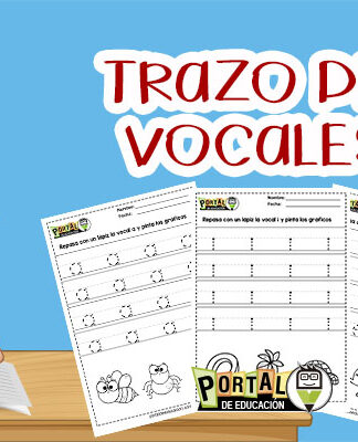 Trazos de vocales para imprimir PDF