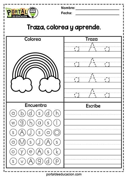 actividades con la letra a