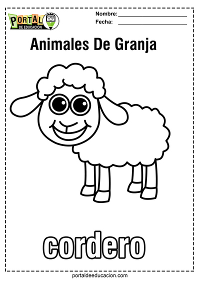 Animales para Colorear de la Granja