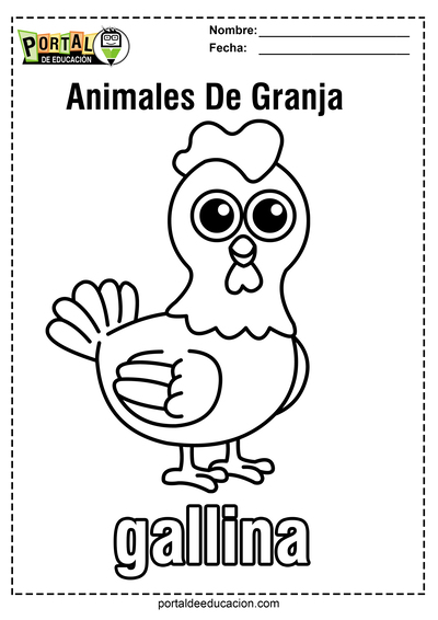 Animales para Colorear de la Granja
