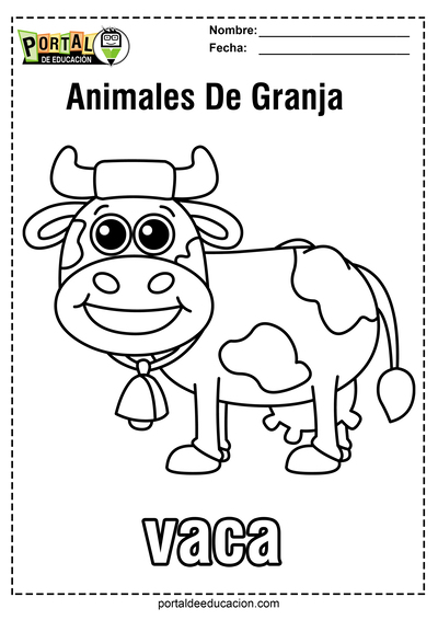 Animales para Colorear de la Granja