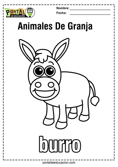 Animales para Colorear de la Granja