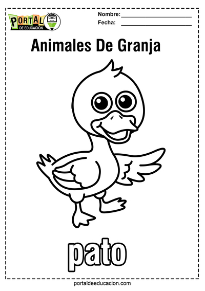 Animales para Colorear de la Granja