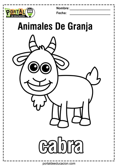 Animales para Colorear de la Granja