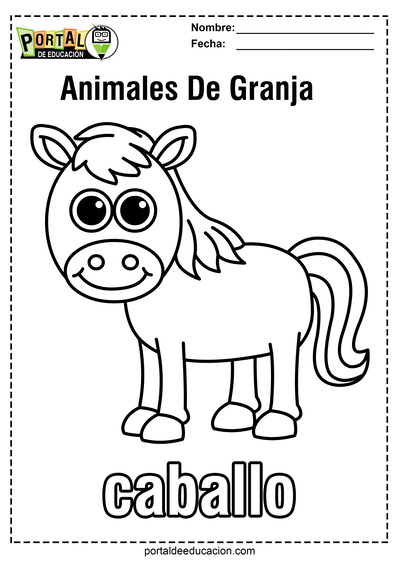 Animales para Colorear de la Granja