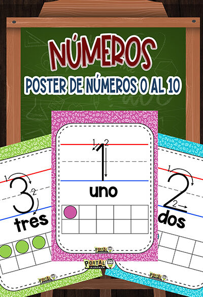 carteles de numeros del 1 al 10