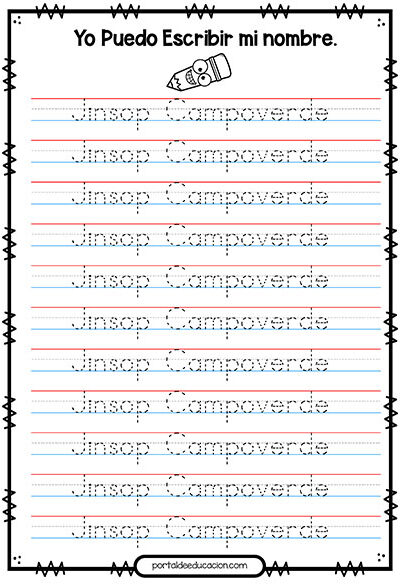 Trazo mi Nombre y Apellido