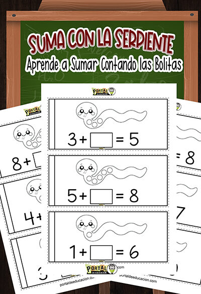 Sumas con la Serpiente – Aprende a sumar contando las bolitas