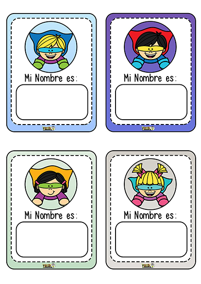 Gafetes de Superhéroes para Imprimir 3
