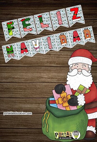 Banderin Feliz Navidad Para Imprimir